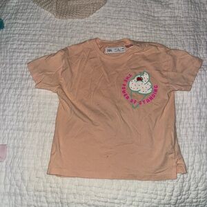 Zara Kids Apricot Tee with ice cream